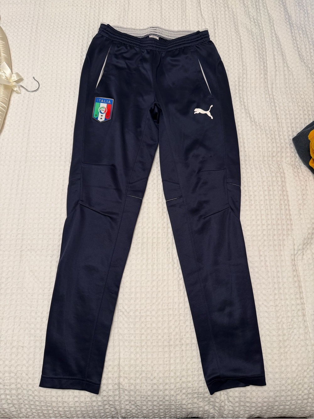 Puma Men’s Navy Italia Crest Sweatpants - Size Small
